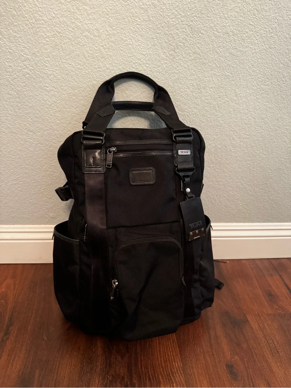Tumi Black Everyday Commuter Backpack with Top Handles